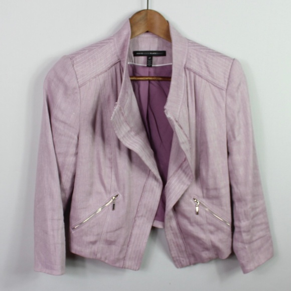 White House Black Market Jackets & Blazers - White House Black Market Cropped Blazer Purple 4P